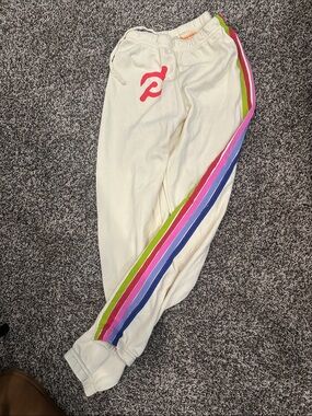 Aviator Nation Sweatpants Women's Small
White Rainbow 6 Stripe Jogger Peloton